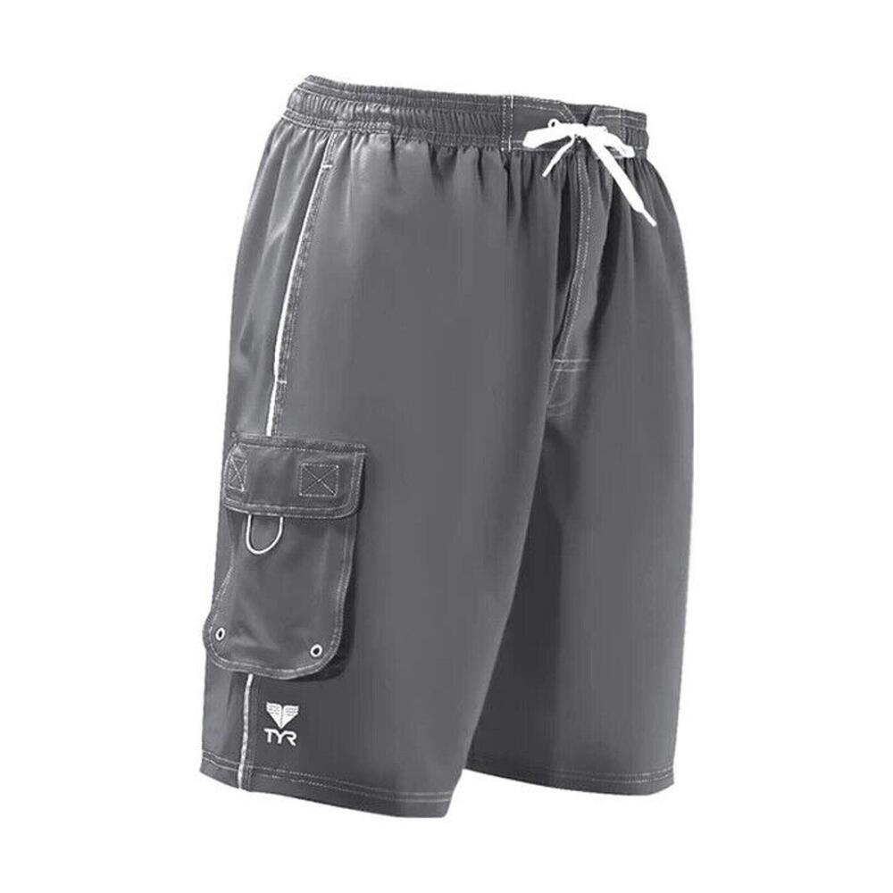 TYR Men Size SMALL Titanium 9" Inseam Challenger Swim Trunks NEW